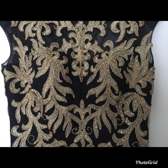 Black and Gold Prom Dress - Picture 6 of 7